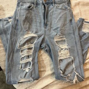 Hollister Light Blue High-Rise Jeans